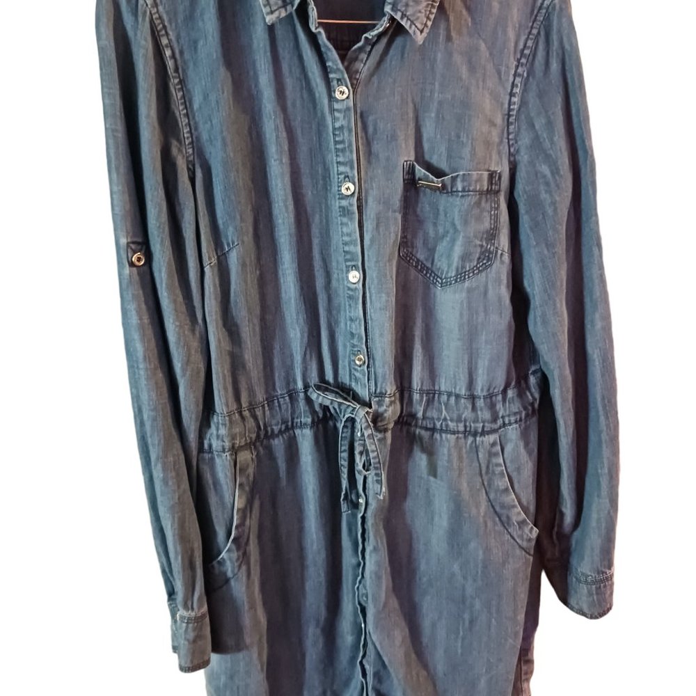 WOMANS DENIM BUTTON DOWN SHIRT DRESS TOMMY HILFIGER SIZE 6